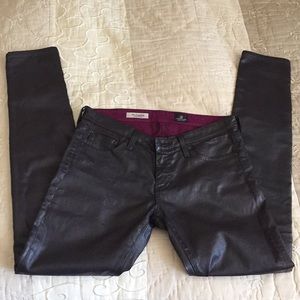 AG the legging Super Skinny coated jeans sz 27